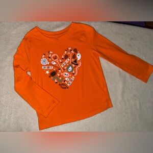 Orange Girls Halloween Shirt